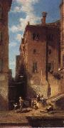 Carl Spitzweg Street in Venice oil painting picture wholesale